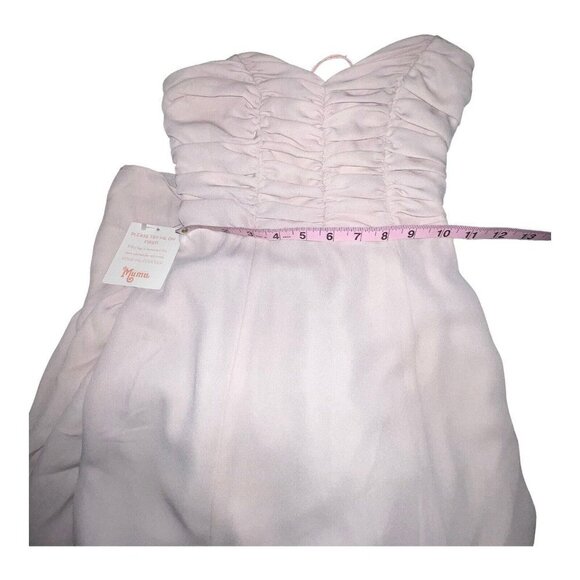 SHOW ME YOUR MUMU Dress Women Size XS BONBON STRAPLESS Maxi Flowy Blush Pink New - Picture 6 of 13